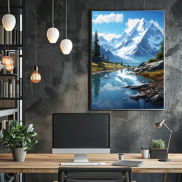 Majestic Mountain Landscape Poster