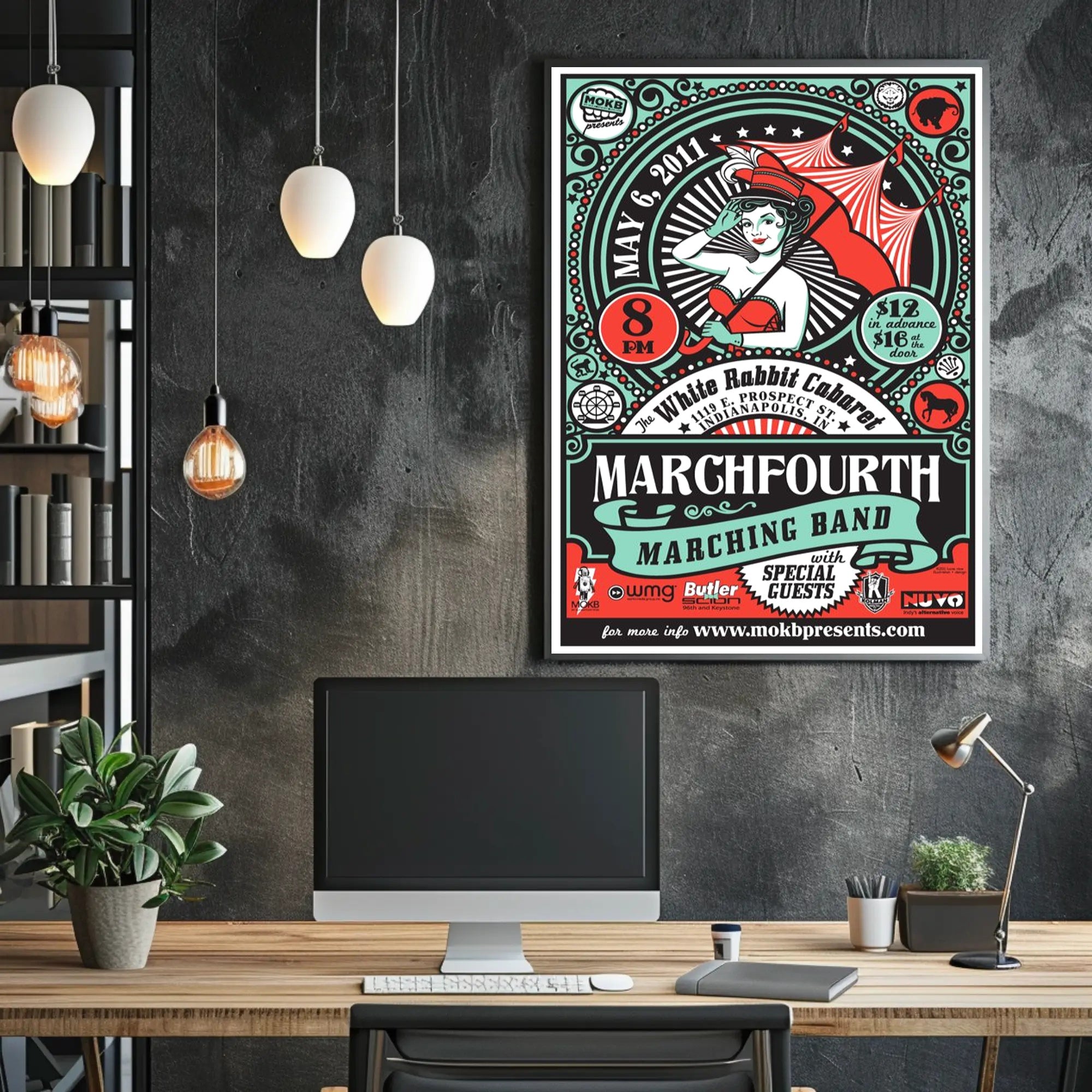 MarchFourth Band Vintage Circus Concert Art Music Poster PosterGoat