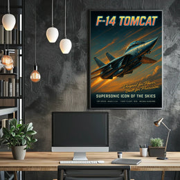 F-14 Tomcat Supersonic Icon Poster