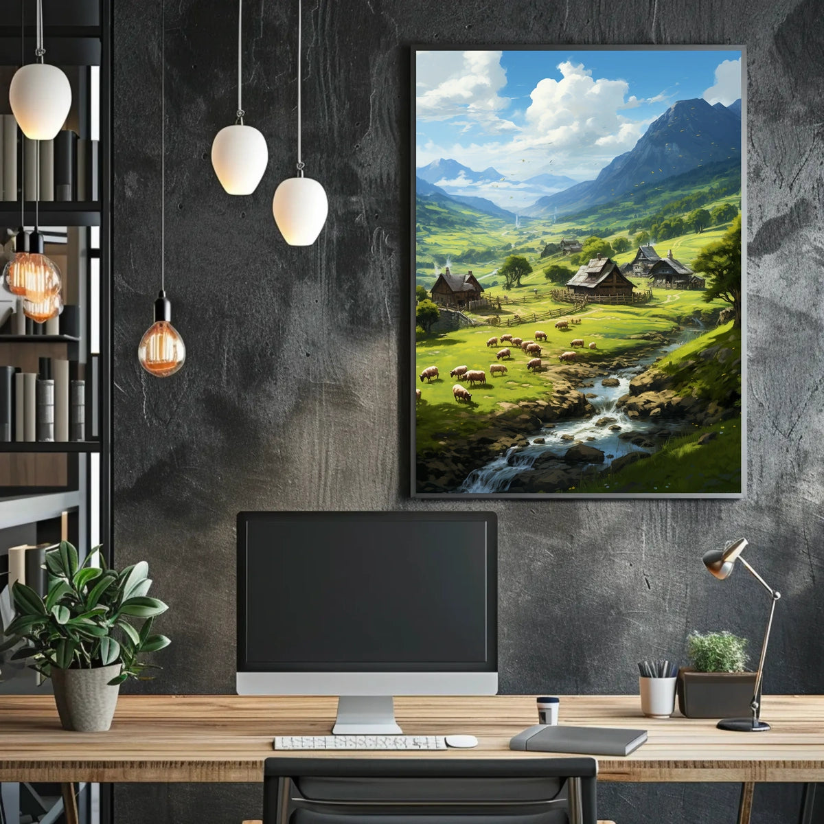Serene Countryside Landscape Poster