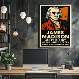James Madison 4th President Poster