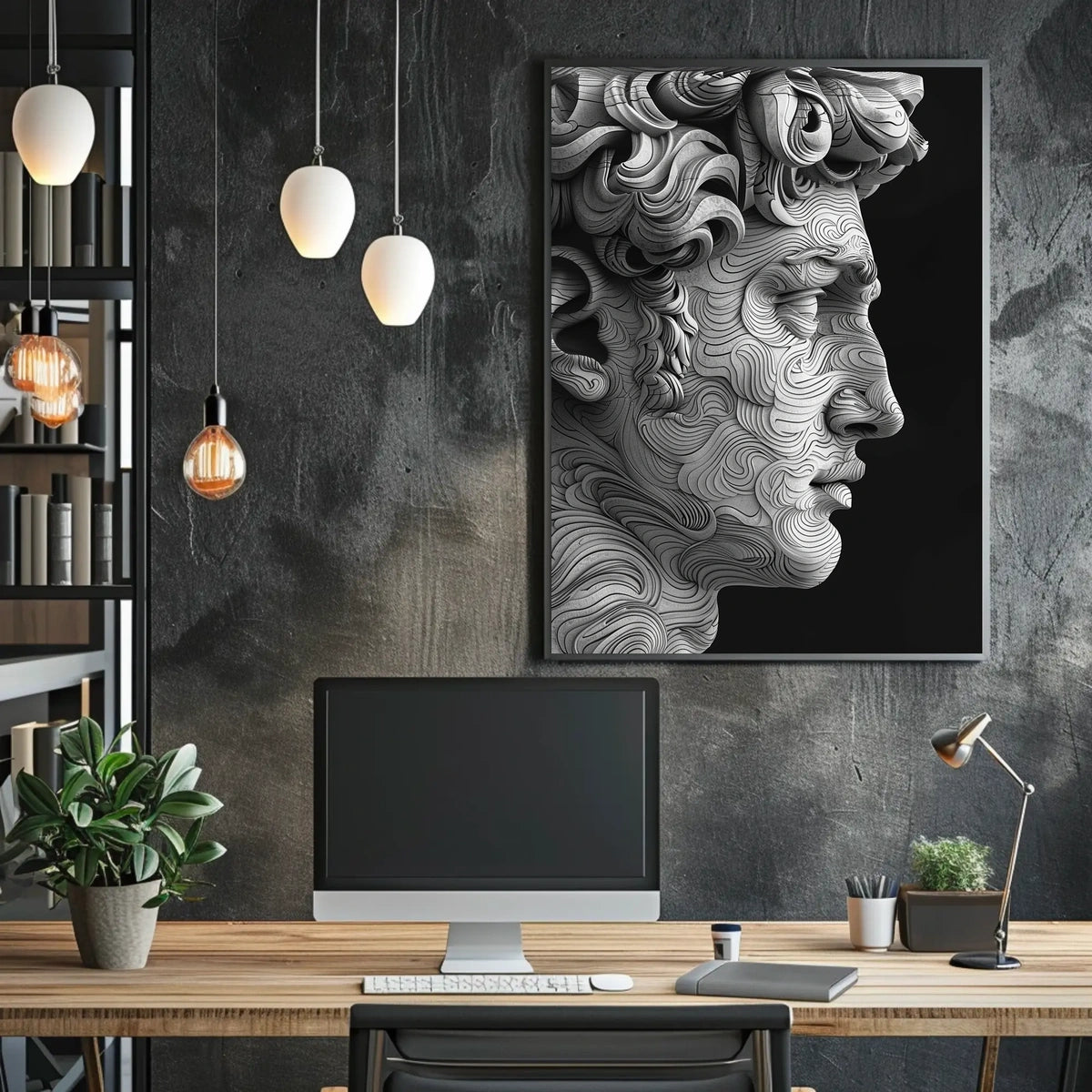 Abstract Marble Portrait Abstract Poster