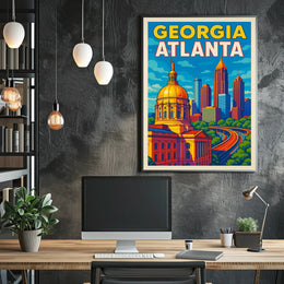 Atlanta Skyline Poster