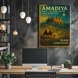 Kurdistan Amadiya Starry Fortress Impresses Cultural or Heritage Poster