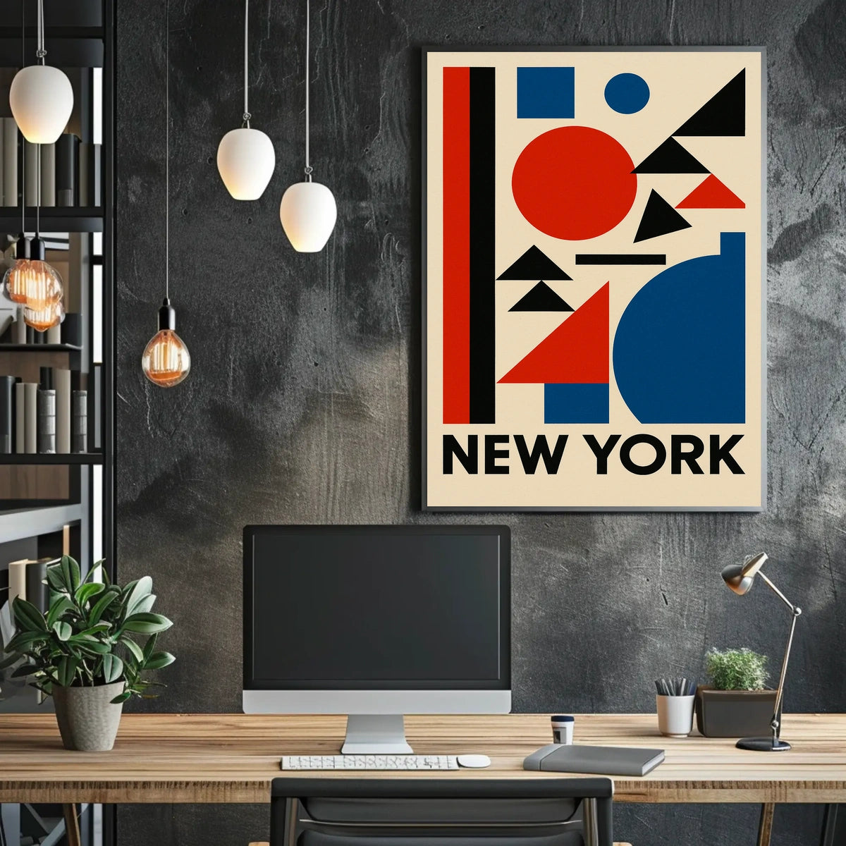 New York Geometric Art Poster