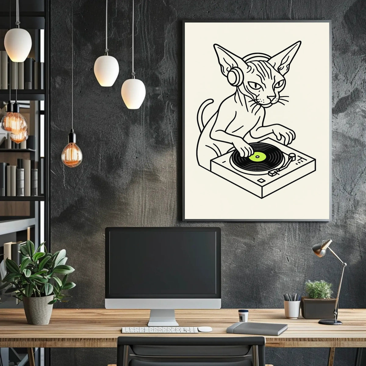 Dj Cat Grooves Poster