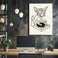 Dj Cat Grooves Poster