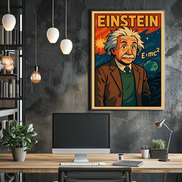 Einstein Theoretical Physicist Vintage Gift Poster