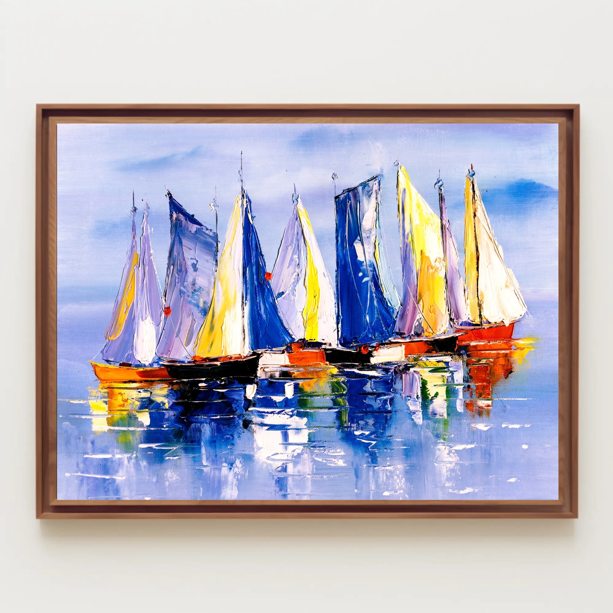 Vibrant Sailing Vessels Poster