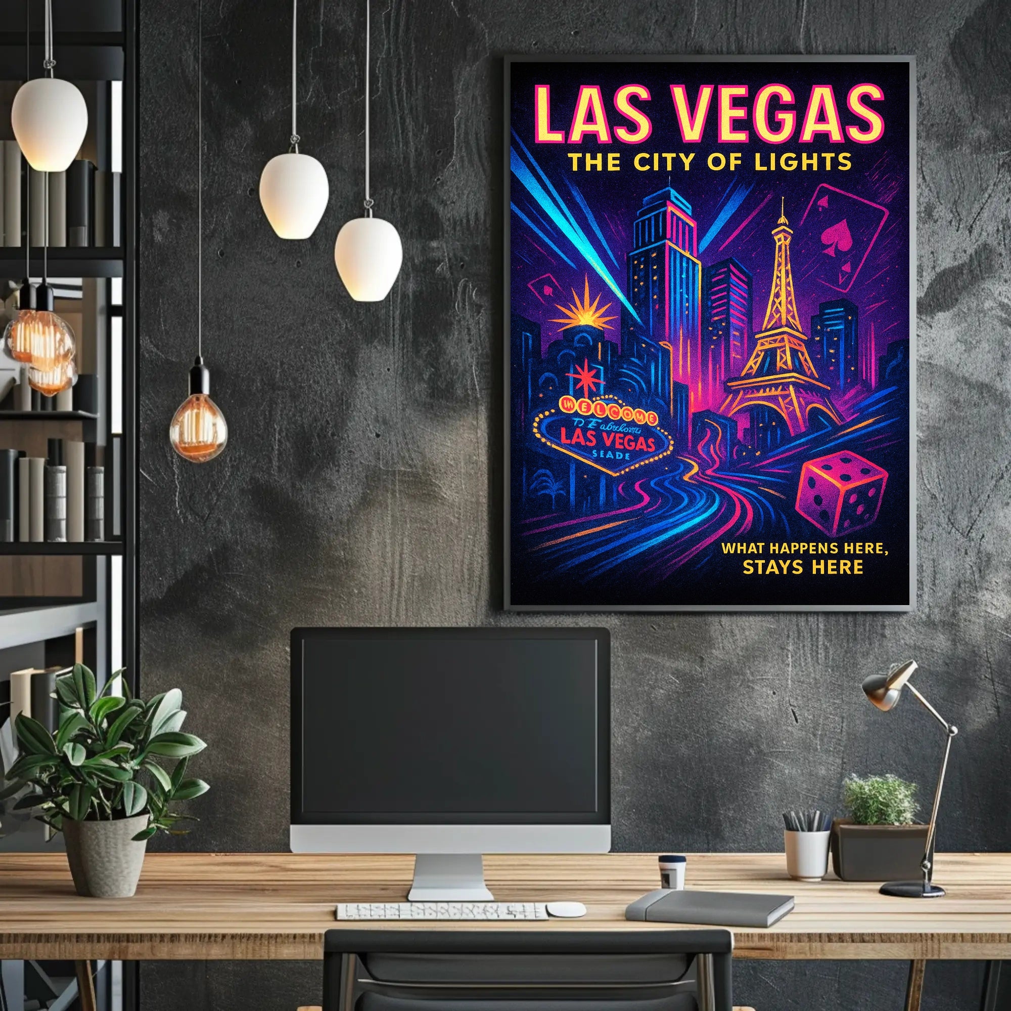 Las Vegas The City of Lights Poster