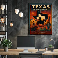Texas Heritage: Vintage Cowboy and Landscape Cultural Poster