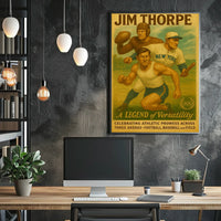 Athlete Versatility Football Baseball Track Poster