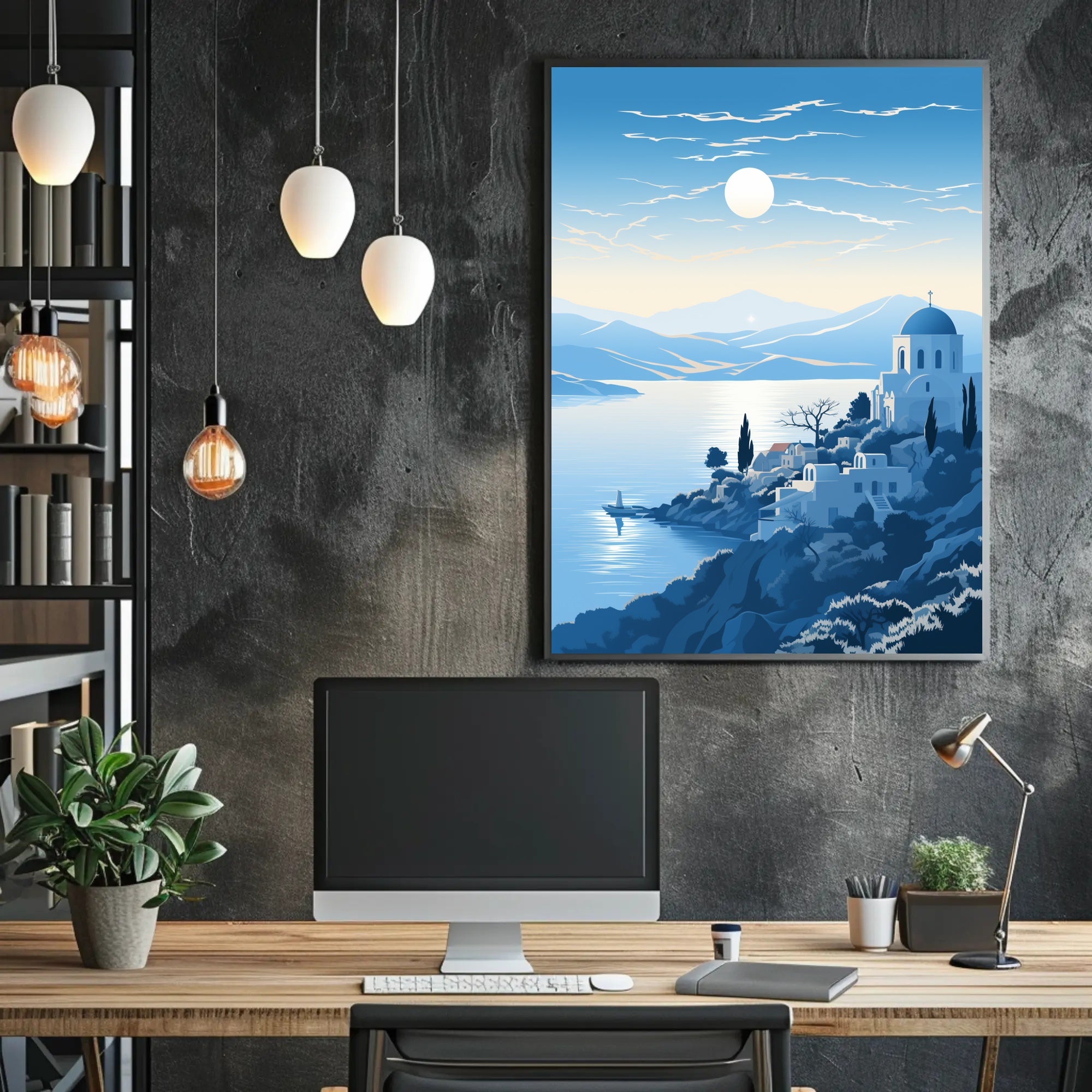 Tranquil Mediterranean Landscape Poster PosterGoat