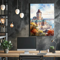 Grand Castle Coastal Landmark Historic Travel Poster