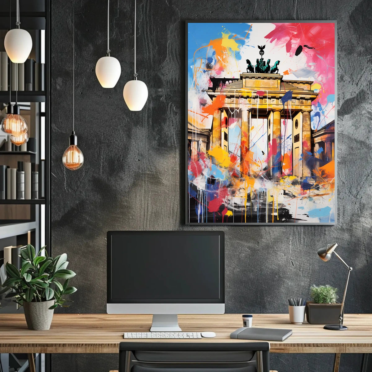 Brandenburg Gate Berlin Modern Tribute Cultural Heritage Poster