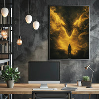 Mystical Vortex: Hooded Figure Fantasy Poster PosterGoat