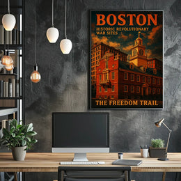Bostons Historic Revolutionary War Sites Poster