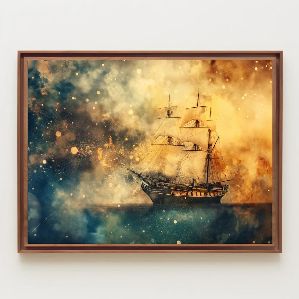 Majestic Maritime Adventure Sailing Ship Art Poster