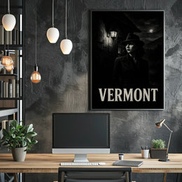 Vermont Noir Vintage Travel Poster