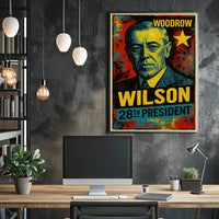 Woodrow Wilson 28th President of the United States Graffiti Pop Art Poster