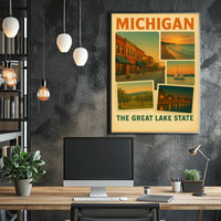 Michigan The Great Lake State Poster