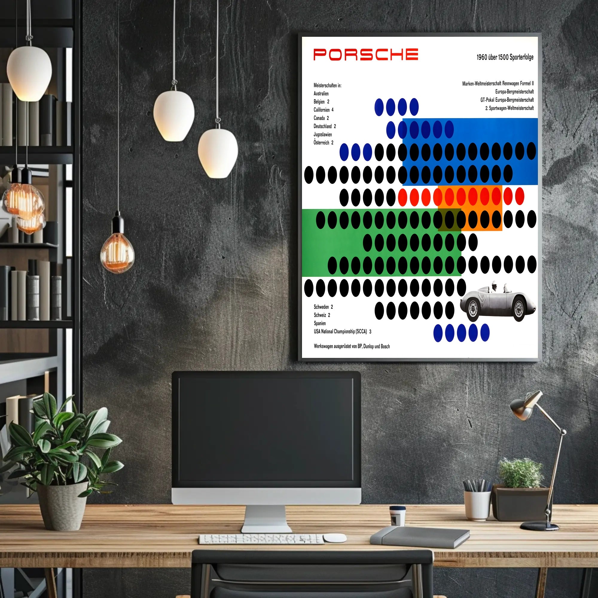 Porsche Racing Achievements 1960 Poster
