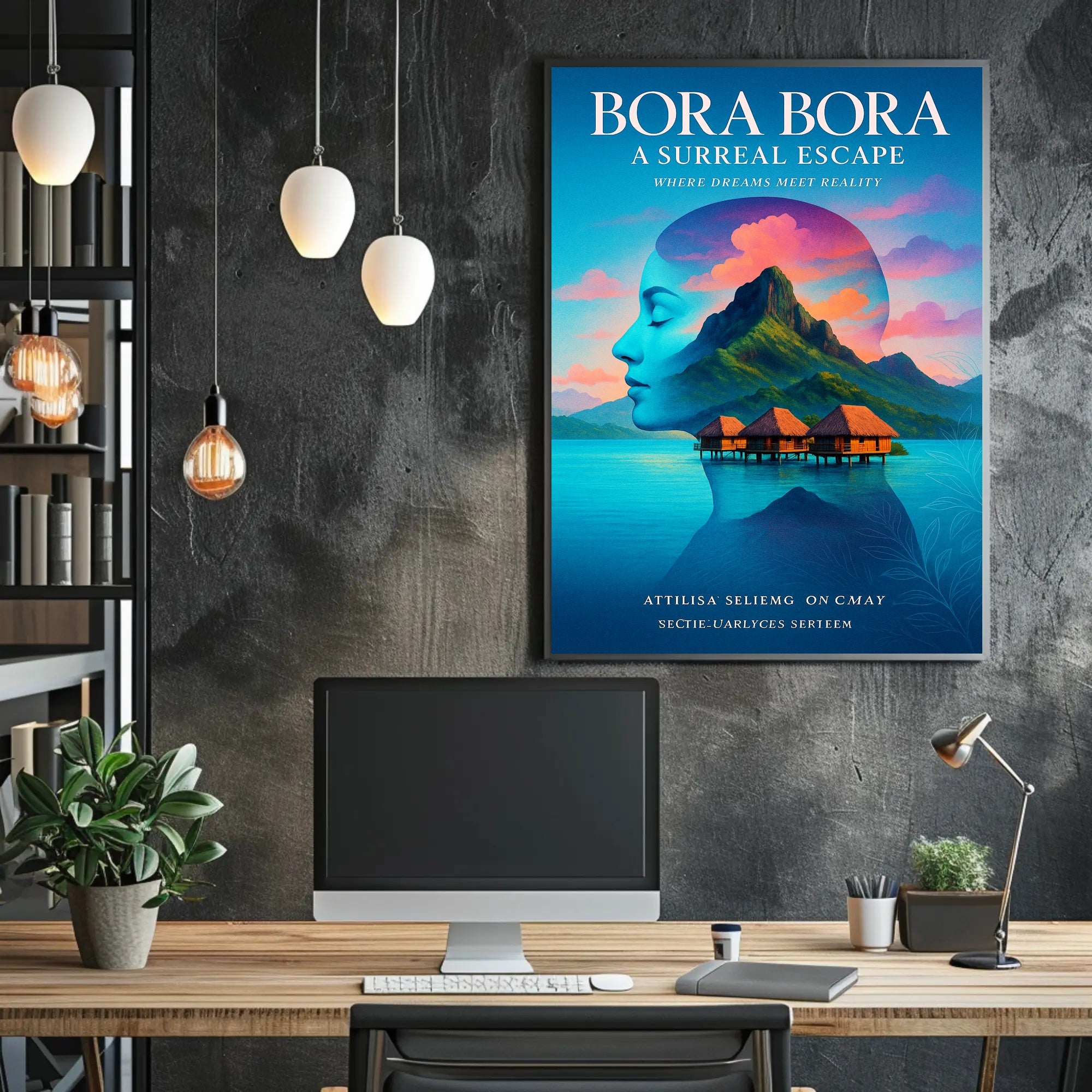 Bora Bora  A Surreal Escape Poster PosterGoat