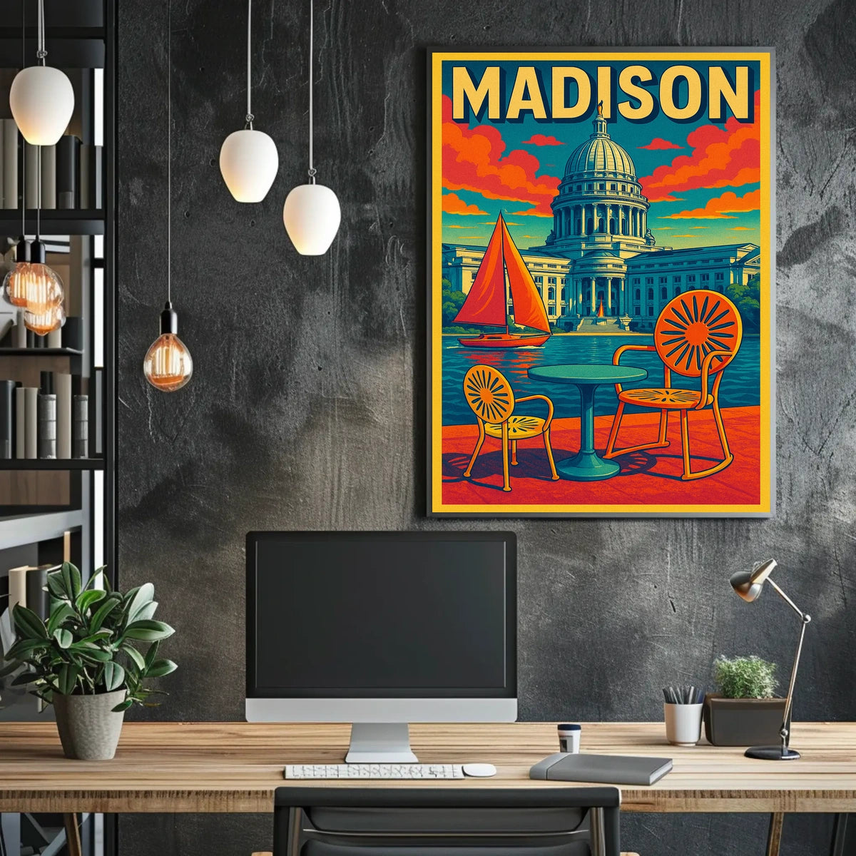 Madison Capitol Scene Poster