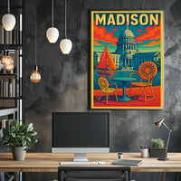 Madison Capitol Scene Poster