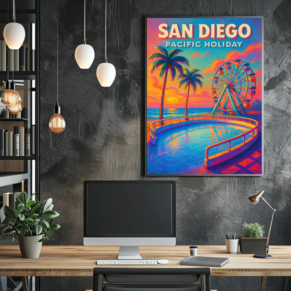 San Diego Pacific Holiday Poster