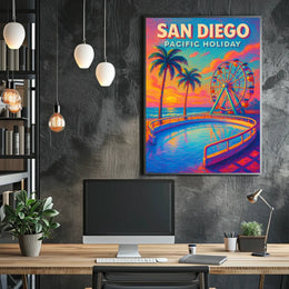 San Diego Pacific Holiday Poster