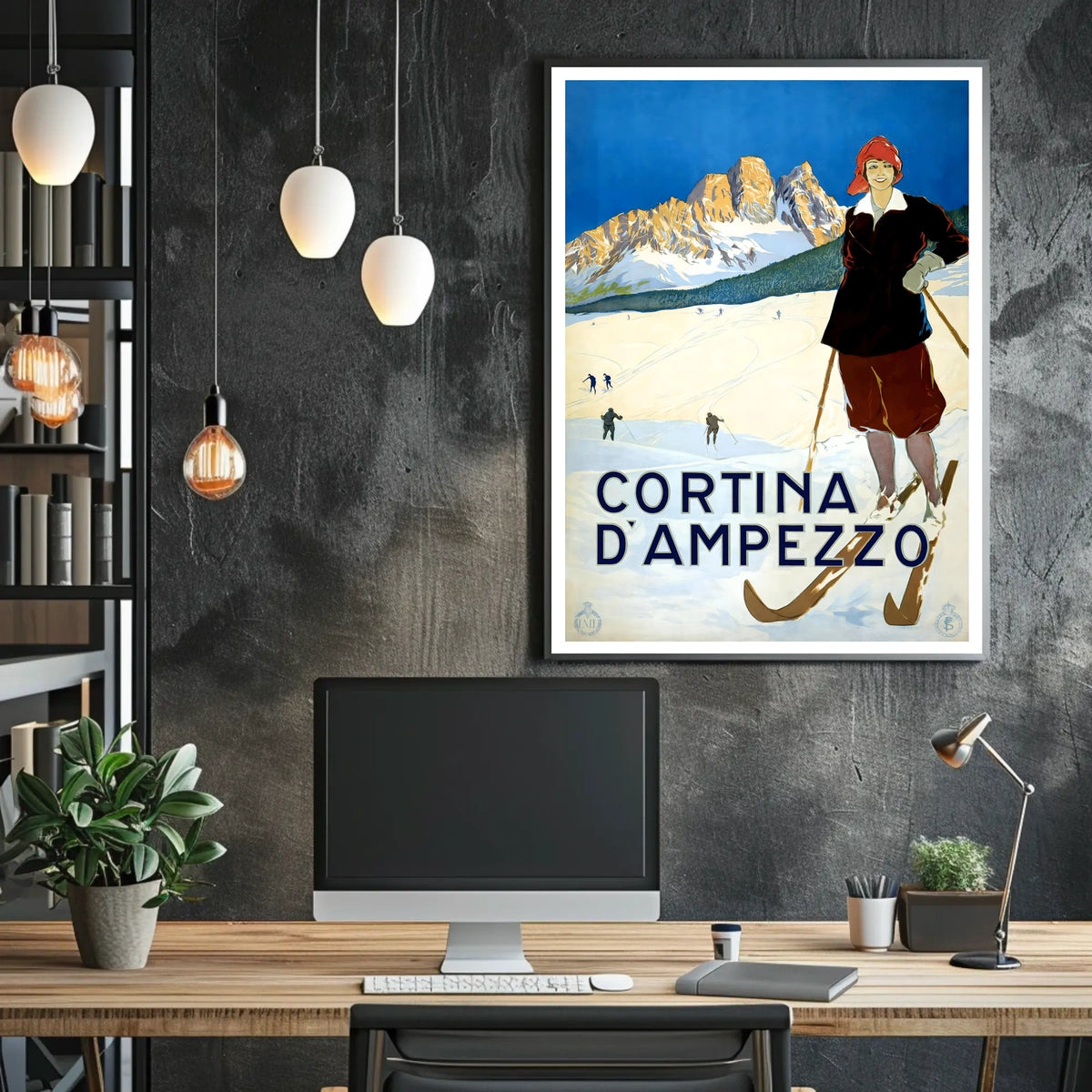 Cortina DAmpezzo Ski Resort Poster