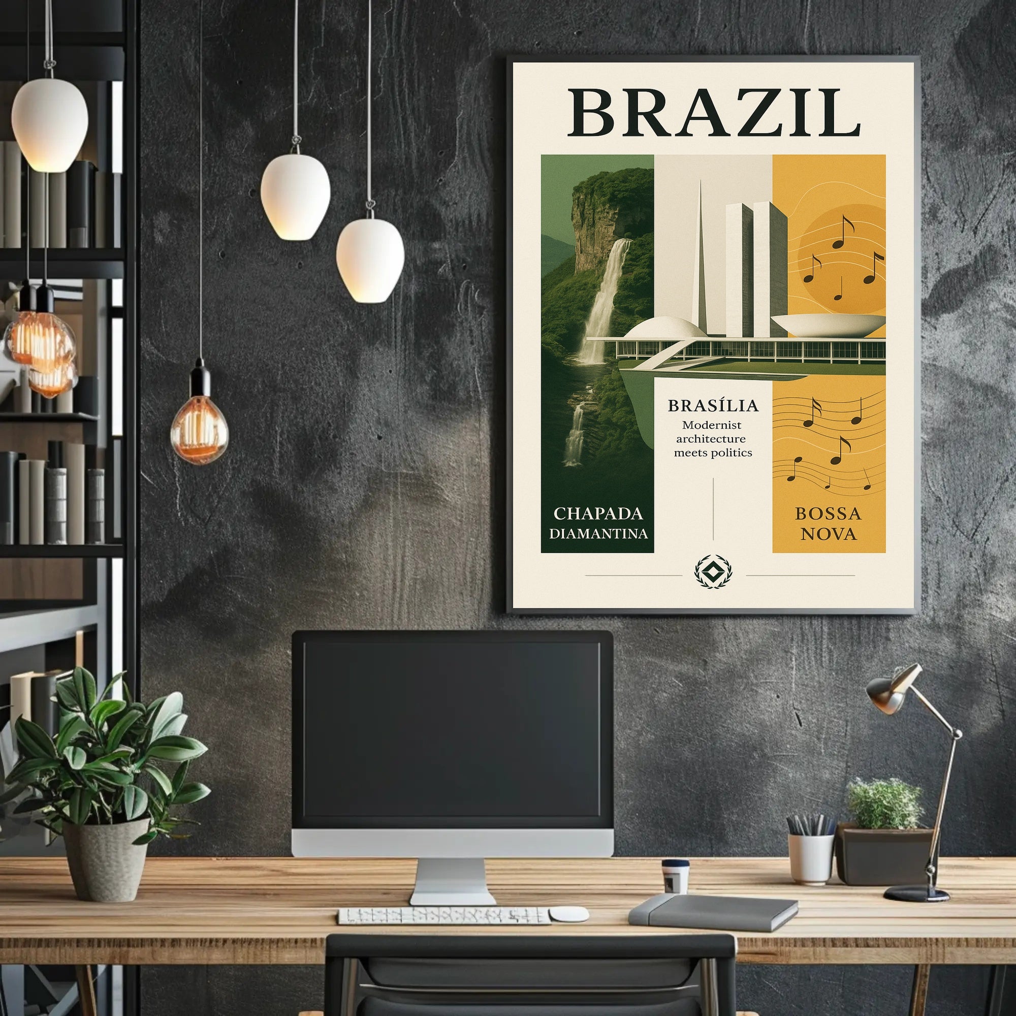 Brazil Modernist Harmony Poster PosterGoat