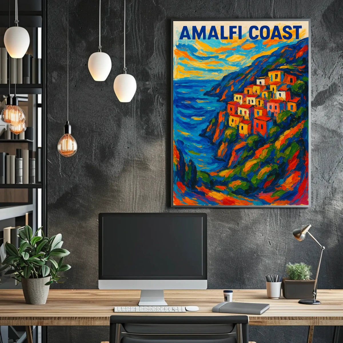 Amalfi Coast Vibrant Escape Poster Wall Art For Home Decor