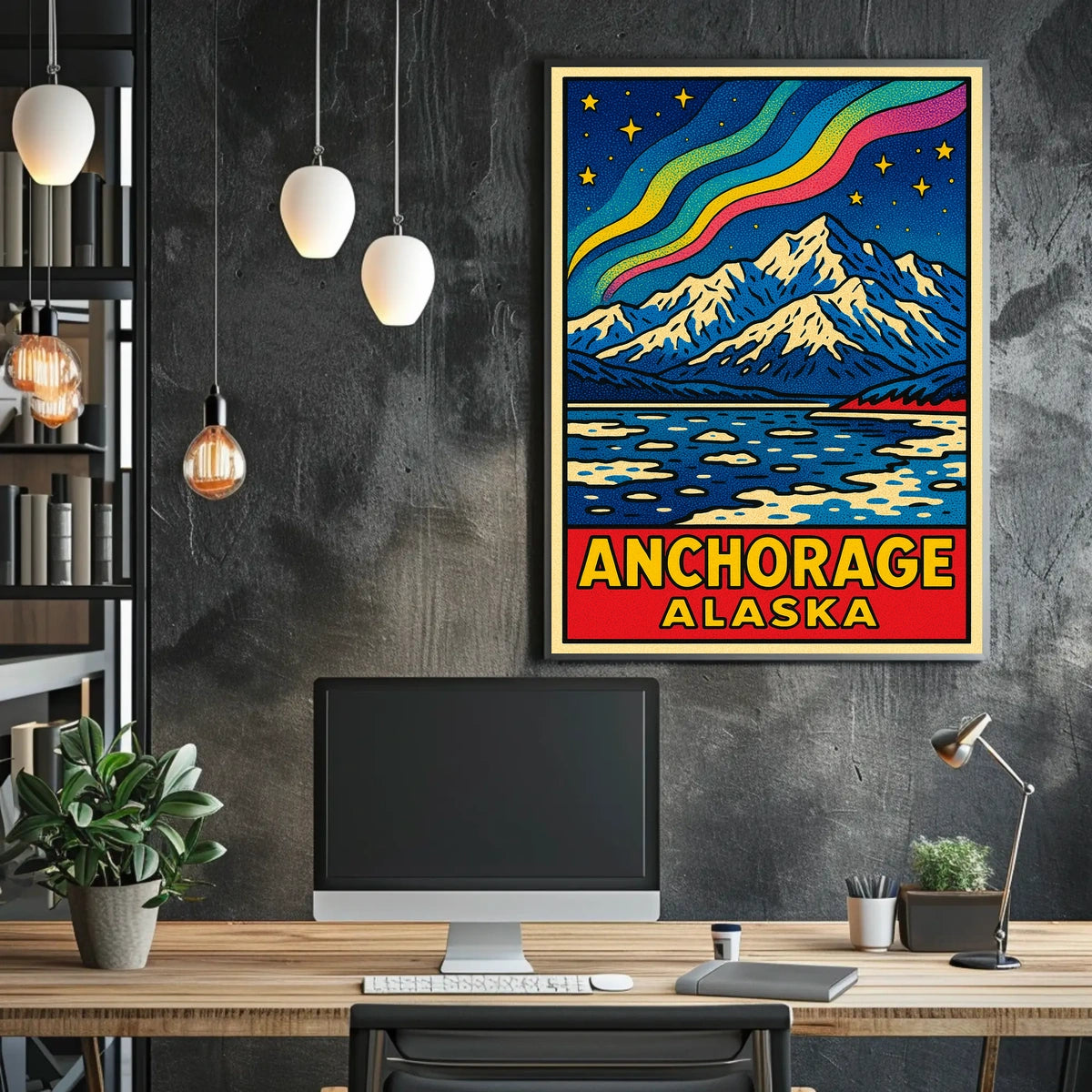 Anchorage, Alaska A Vibrant Landscape Poster