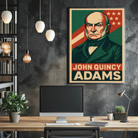 John Quincy Adams Historic Portrait Realism Patriot Poster