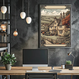 Quaint Countryside Cottage Poster