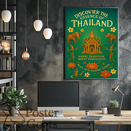 Thailand's Cultural Tranquility Travel Poster