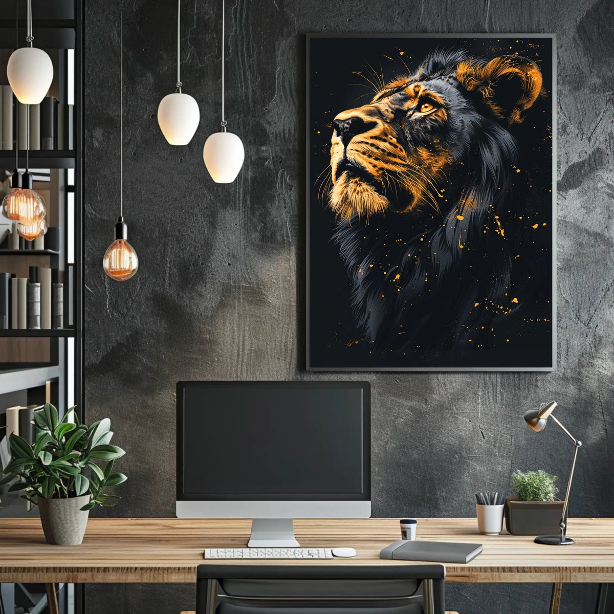 Majestic Lion Portrait Poster