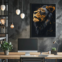 Majestic Lion Portrait Poster