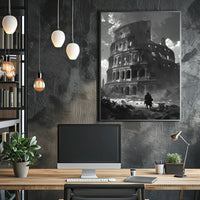Roman Colosseum Post-Apocalyptic Warrior Art Poster