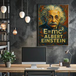 Albert Einstein Iconic Physicist Poster