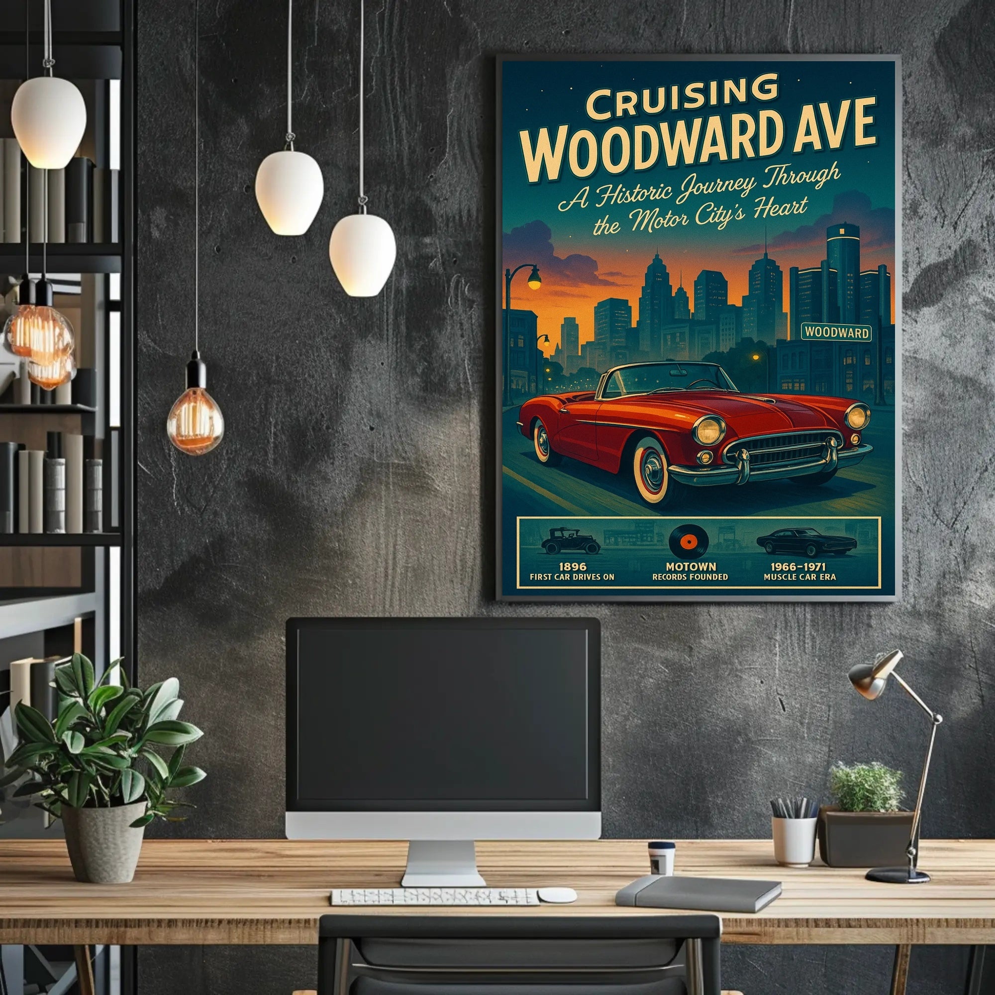 Cruisin' Woodward Ave Poster PosterGoat