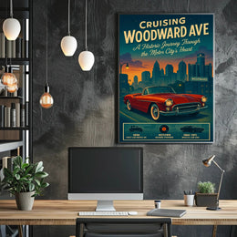 Cruisin' Woodward Ave Poster PosterGoat