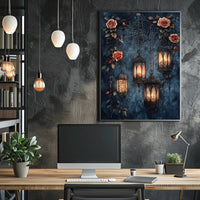 Enchanted Lanterns And Roses Poster