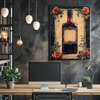 Vintage Elegance Rose-Embellished Poster