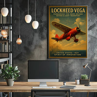 Lockheed Vega Spirit Of Innovation Vintage Poster