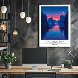 Scenic Ha Long Bay Travel Poster