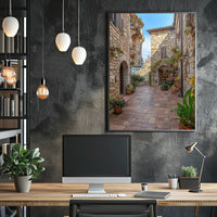 San Marino Old Town Stone Streets View Scenic Poster