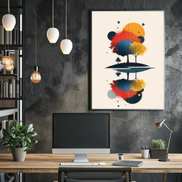 Vibrant Nature-Inspired Abstract Art Poster